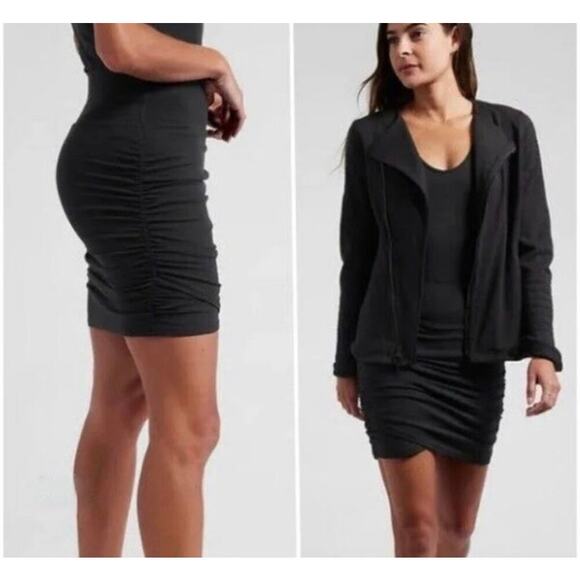 Athleta Transcend Skort Jupe Short Black Activewear Casual Biker Short Layer Sma - Picture 1 of 9